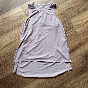 Lululemon Mauve High-Low Sleeveless Athletic Tank